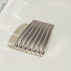1 pair simple series classic geometric stainless steel  gold plated women brooches h5